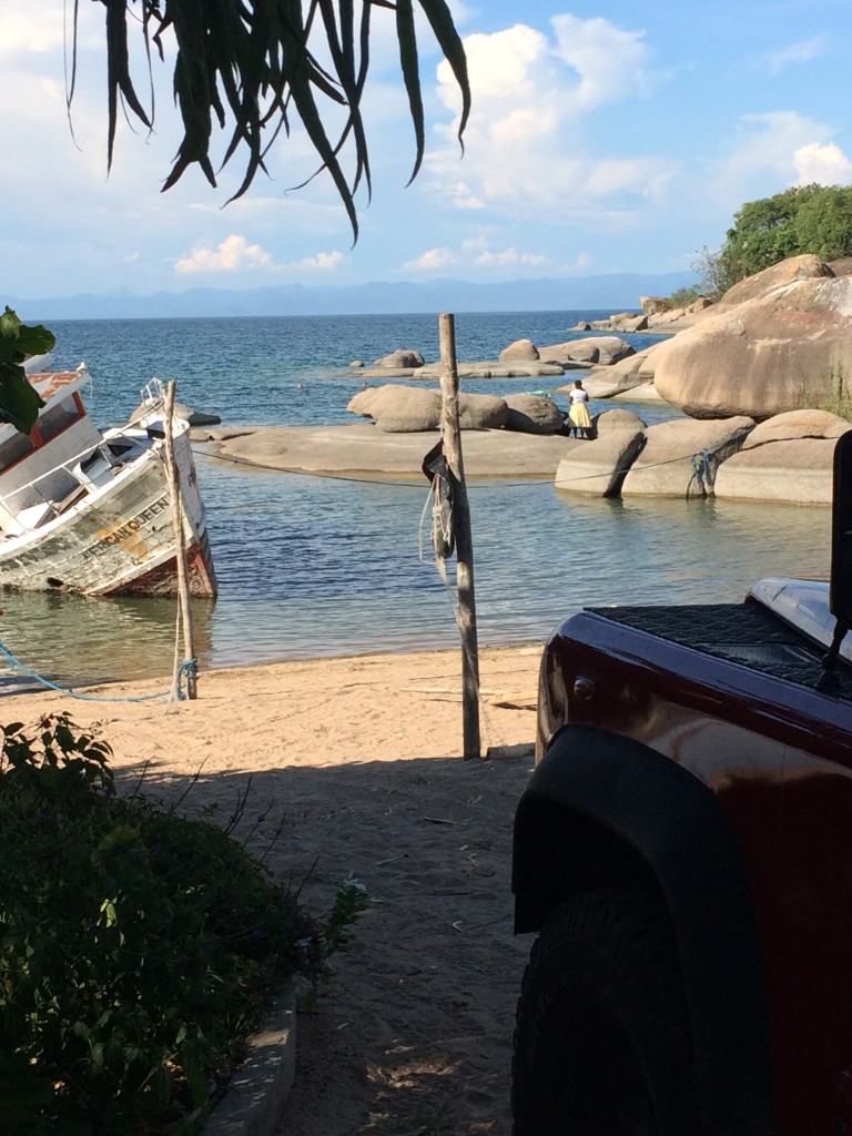 Great camping spot at Lake Malawi in Monkey Bay.